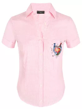 Рубашка хлопковая в клетку JOHN RICHMOND