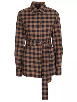 Рубашка хлопковая в клетку KITON