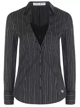 Рубашка хлопковая в полоску FRANKIE MORELLO