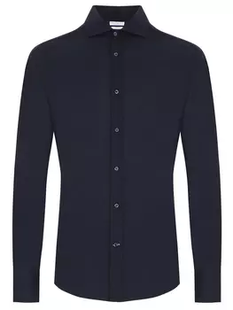 Рубашка из шелка и хлопка Slim Fit