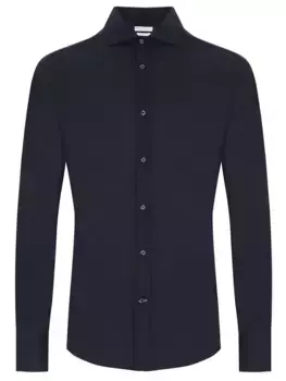 Рубашка из шелка и хлопка Slim Fit