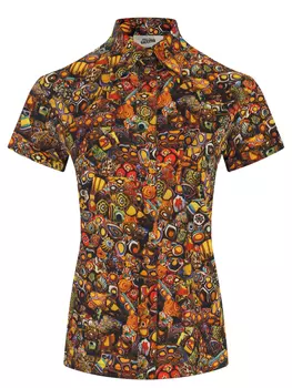 Рубашка из вискозы с принтом GAULTIER