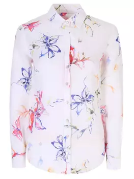 Рубашка льняная с принтом