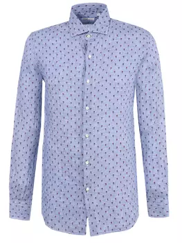 Рубашка льняная с принтом