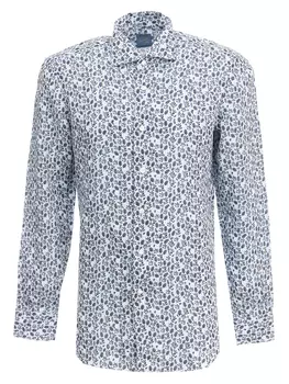 Рубашка льняная с принтом