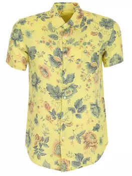 Рубашка льняная с принтом