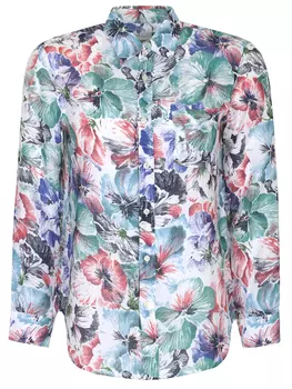 Рубашка льняная с принтом