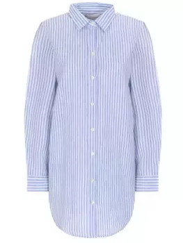 Рубашка льняная в полоску