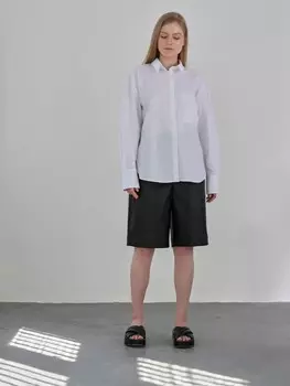 Рубашка оверсайз XS, белый