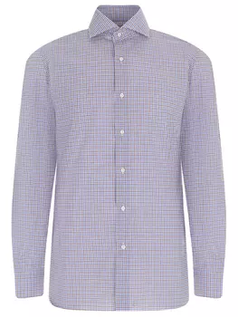 Рубашка Regular Fit хлопковая в клетку LUIGI BORRELLI