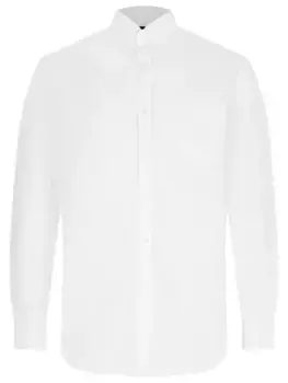 Рубашка Regular Fit из хлопка и льна