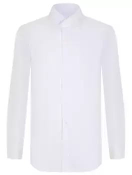 Рубашка Regular Fit из хлопка и льна