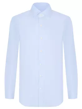 Рубашка Regular Fit из хлопка и льна