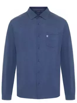 Рубашка Regular Fit из хлопка и шелка