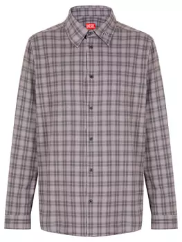 Рубашка Regular Fit из хлопка и вискозы DIESEL