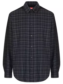 Рубашка Regular Fit из хлопка и вискозы DIESEL