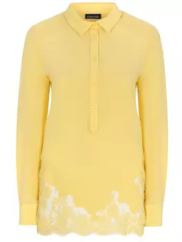 Рубашка шелковая с кружевом ERMANNO SCERVINO