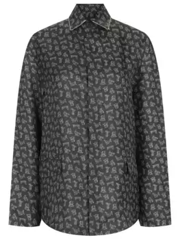 Рубашка шелковая с принтом