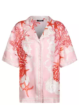 Рубашка шелковая с принтом VERSACE