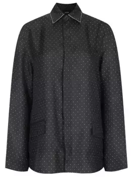 Рубашка шелковая в горох