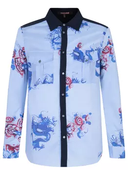 Рубашка Slim Fit хлопковая ROBERTO CAVALLI