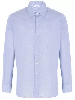 Рубашка Slim Fit хлопковая с принтом ROBERTO RICETTI