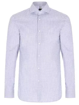 Рубашка Slim Fit хлопковая в клетку BOSS