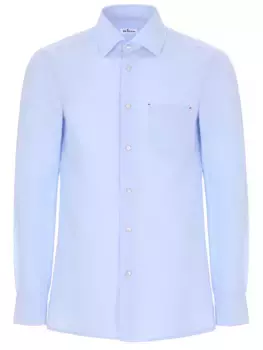 Рубашка Slim Fit из хлопка и льна
