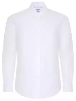Рубашка Slim Fit из хлопка и льна