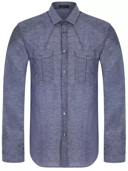Рубашка Slim Fit из хлопка и льна BELSTAFF