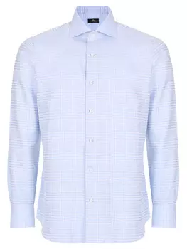 Рубашка Slim Fit из хлопка и шелка JOHNNY MANGLANI