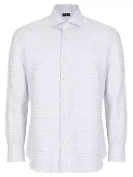 Рубашка Slim Fit из хлопка и шелка JOHNNY MANGLANI