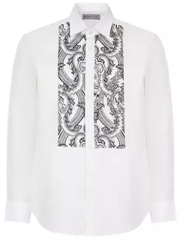 Рубашка Slim Fit из хлопка и шелка ETRO