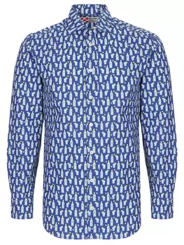 Рубашка Slim Fit с принтом MC2 SAINT BARTH