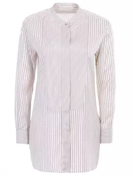 Рубашка удлинённая в полоску
