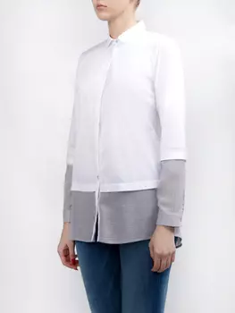 Рубашка в стиле колор-блок