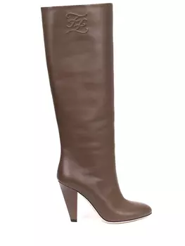 Сапоги кожаные FENDI