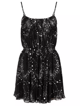 Сарафан с принтом SAINT LAURENT