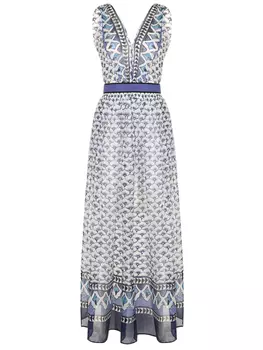 Сарафан шелковый с принтом PHILOSOPHY