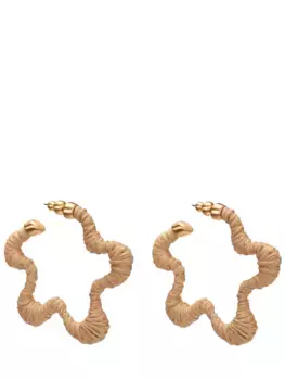 Серьги из рафии