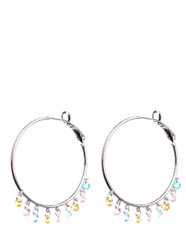 Серьги-кольца фианитами VERUSCHKA