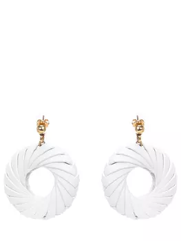 Серьги-кольца из кожи