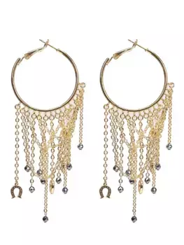 Серьги-кольца с подвесками