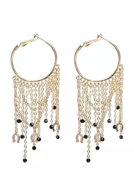 Серьги-кольца с подвесками