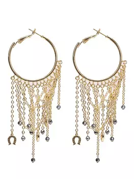 Серьги-кольца с подвесками