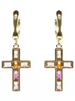 Серьги с кристаллами I LOVE CAMEO