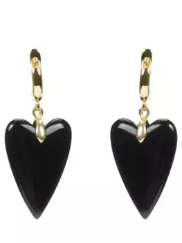 Серьги с обсидианом