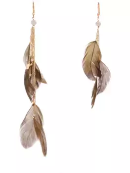 Серьги с перьями ROSANTICA