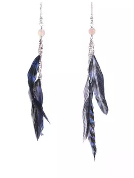 Серьги с перьями