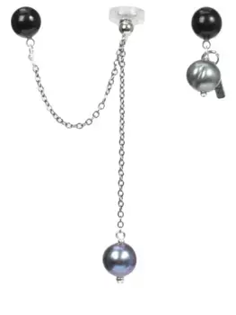 Серьги с жемчугом и агатом